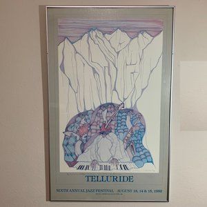 Vintage 1982 Telluride Jazz Festival Signed Poster